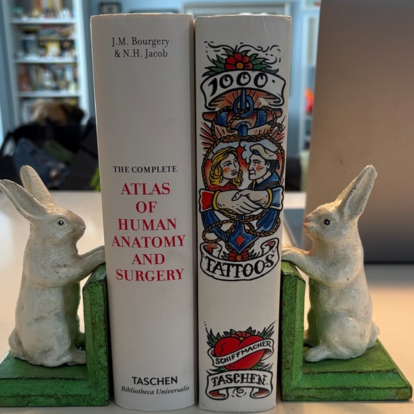 Cast Iron Rabbit Bookends by HomArt - Picture 2 of 6
